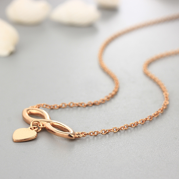 925 Sterling Silver Gold Plated Infinity Necklaces