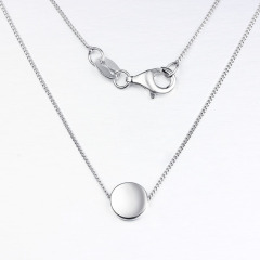 925 Sterling Round Pendant Necklaces