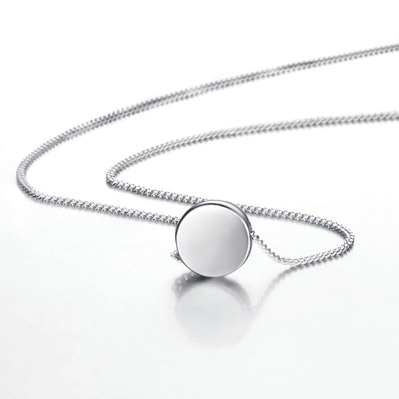 925 Sterling Round Pendant Necklaces