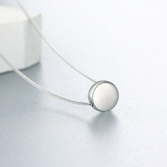 925 Sterling Round Pendant Necklaces