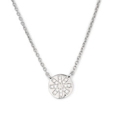 925 Sterling Silver Round Pendant Necklaces