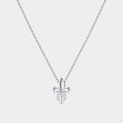 925 Sterling Silver Fleur De Lis Symbol Pendant Necklaces