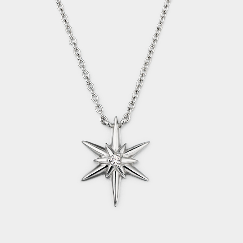925 Sterling Silver Unique Star Charm Necklaces