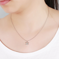 925 Sterling Silver Unique Star Charm Necklaces