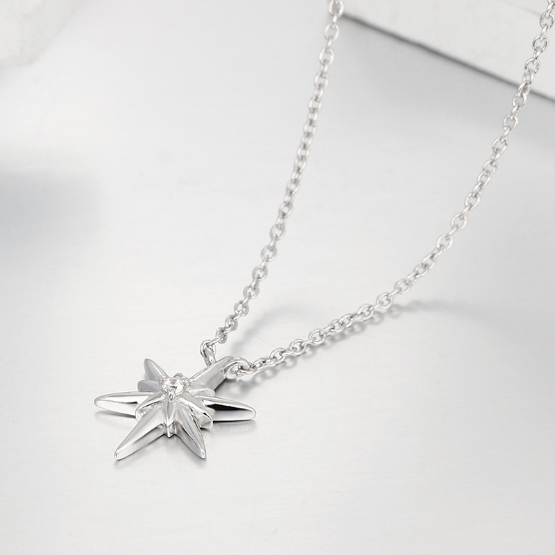 925 Sterling Silver Unique Star Charm Necklaces