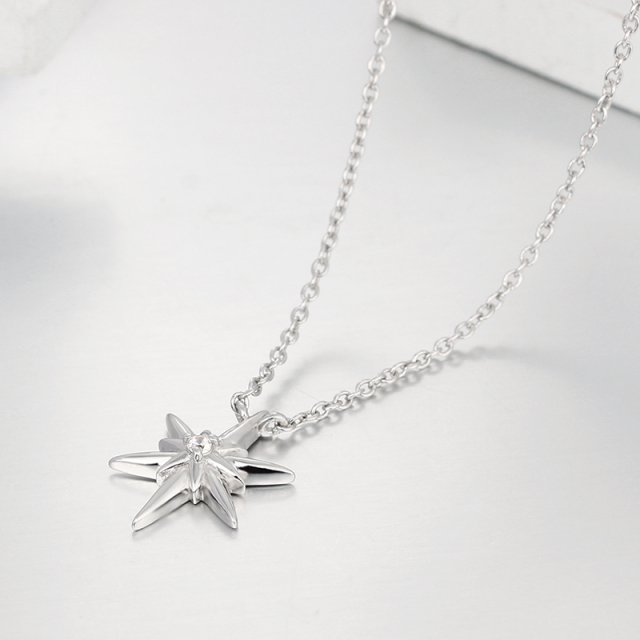925 Sterling Silver Unique Star Charm Necklaces