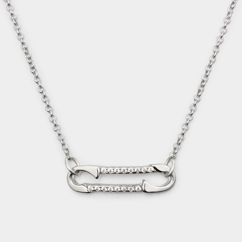 925 Sterling Silver Cubic Zirconia Pins Necklaces