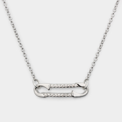 925 Sterling Silver Cubic Zirconia Pins Necklaces