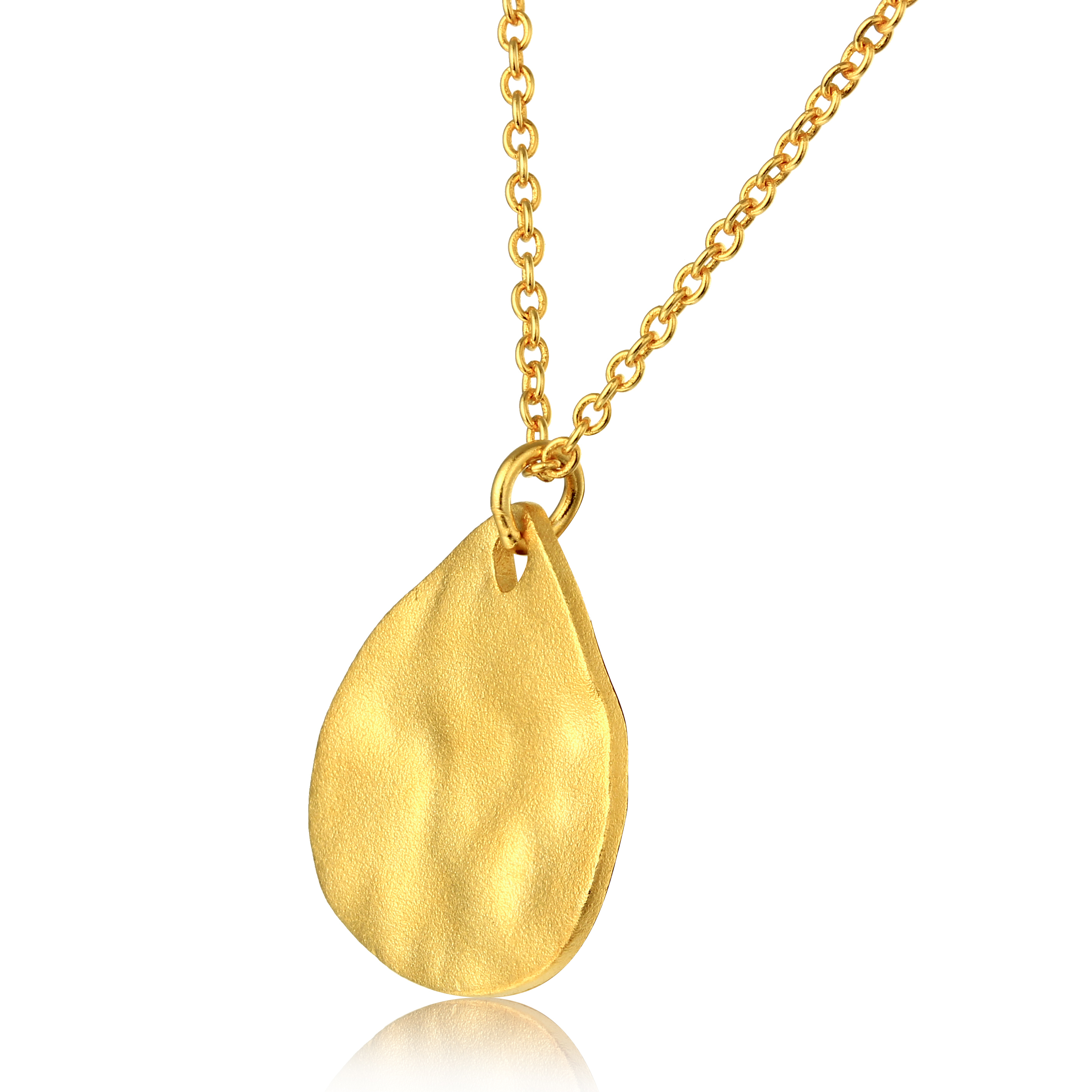 925 Sterling Silver Fashion Golden Leaf Necklaces