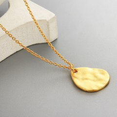 925 Sterling Silver Fashion Golden Leaf Necklaces