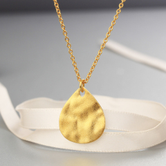 925 Sterling Silver Fashion Golden Leaf Necklaces