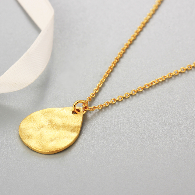 925 Sterling Silver Fashion Golden Leaf Necklaces