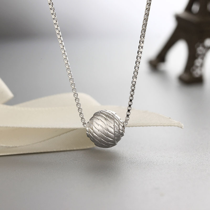 925 Sterling Lucky Ball Pendant Necklaces
