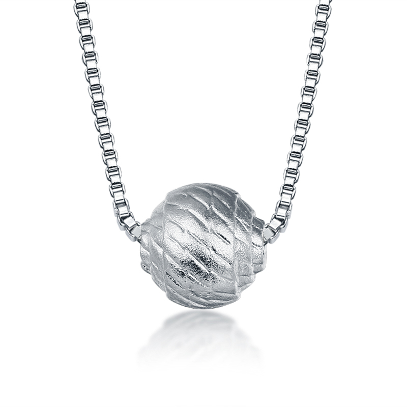 925 Sterling Lucky Ball Pendant Necklaces