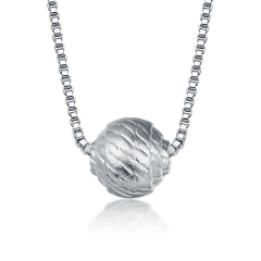 925 Sterling Lucky Ball Pendant Necklaces