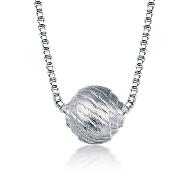 925 Sterling Lucky Ball Pendant Necklaces