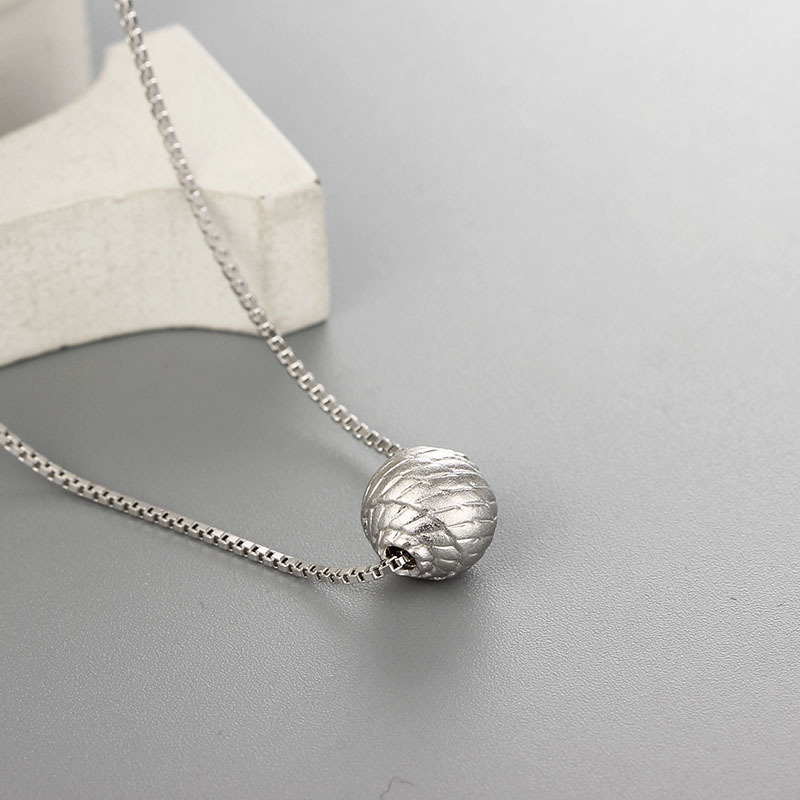 925 Sterling Lucky Ball Pendant Necklaces