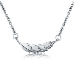 925 Sterling Silver Leaves Pendant Necklaces