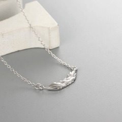 925 Sterling Silver Leaves Pendant Necklaces