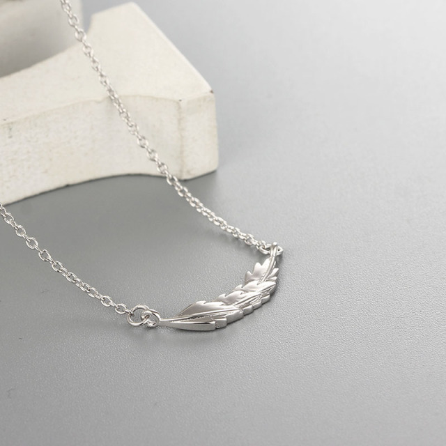 925 Sterling Silver Leaves Pendant Necklaces