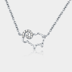 925 Sterling Lovely Sheep Pendant Necklaces
