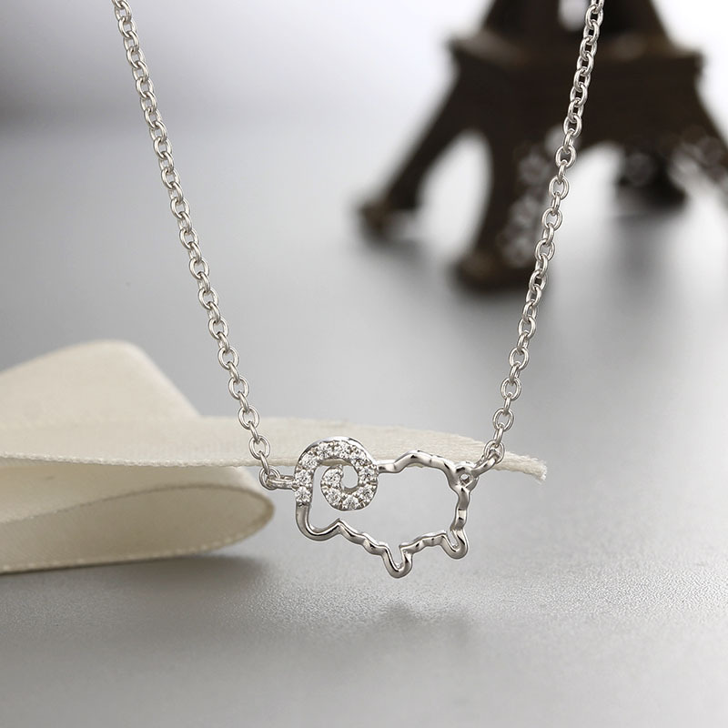 925 Sterling Lovely Sheep Pendant Necklaces