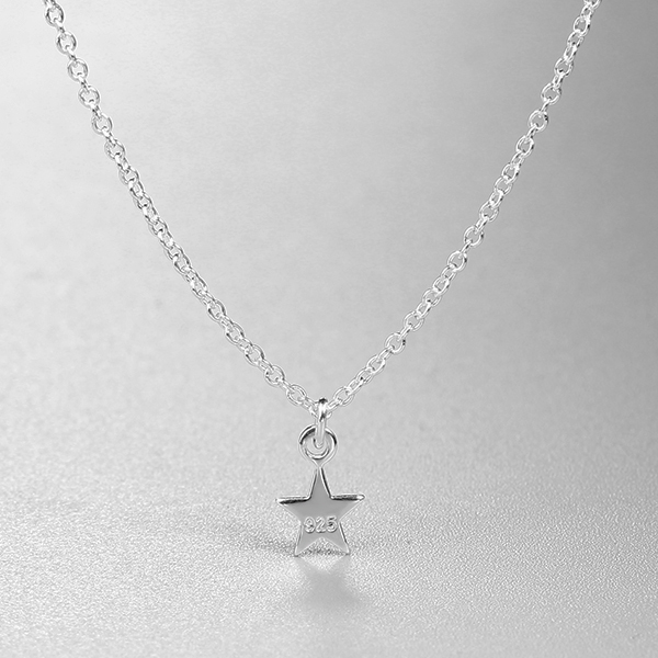 925 Sterling Silver Simple Star Necklace
