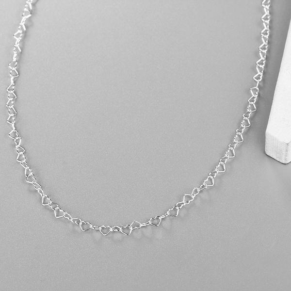 925 Sterling Small Simple Heart Necklaces