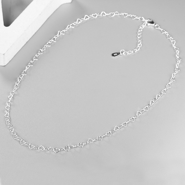 925 Sterling Small Simple Heart Necklaces
