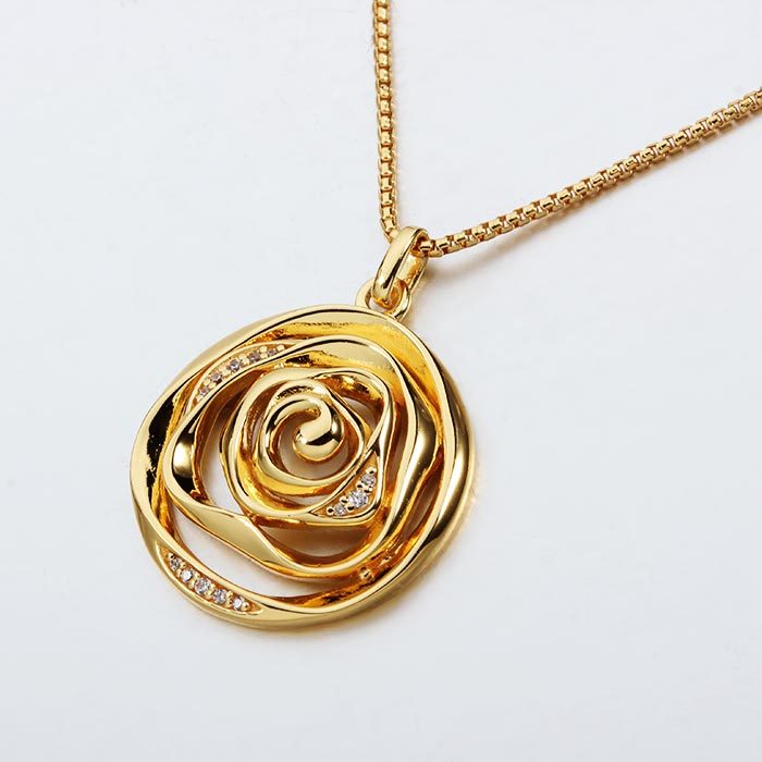 925 Sterling Silver CZ Flower Necklace