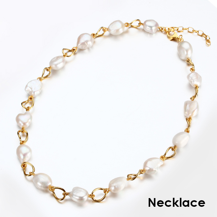 Siviglia 925 Silver Baroque Pearl Necklace