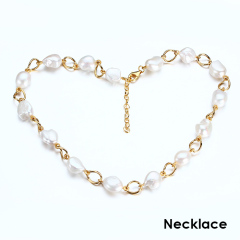 Siviglia 925 Silver Baroque Pearl Necklace