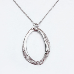 925 Sterling Silver Hammer Surface Custom Necklace