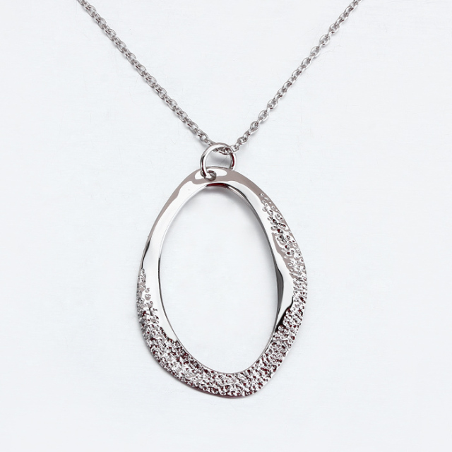 925 Sterling Silver Hammer Surface Custom Necklace