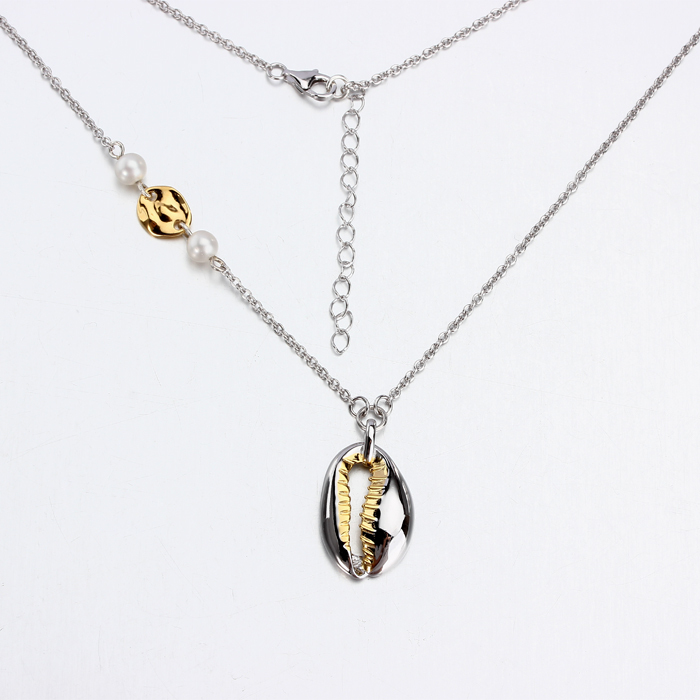 925 Sterling Silver Freshwater Pearl Shell Necklaces