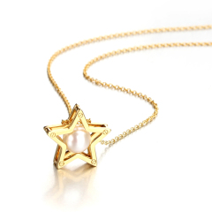 925 Sterling Silver Star Shape Necklace