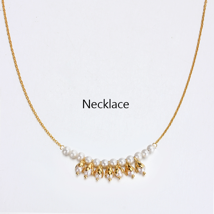 925 Sterling Silver Freshwater Pearl Flower Charm Necklace For Women