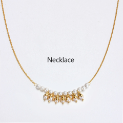 925 Sterling Silver Freshwater Pearl Flower Charm Necklace For Women