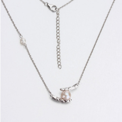 925 Sterling Silver Freshwater Pearl Necklace For Women