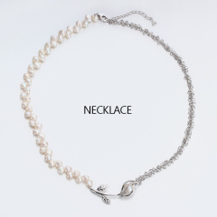 925 Sterling Silver Pearl And Flower Women Necklaces