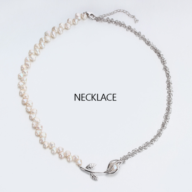925 Sterling Silver Pearl And Flower Women Necklaces