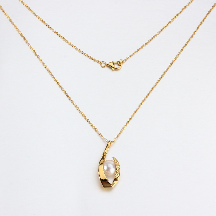 925 Sterling Silver Women Pearl Necklace Jewelry