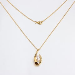925 Sterling Silver Women Pearl Necklace Jewelry