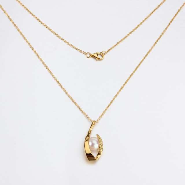 925 Sterling Silver Women Pearl Necklace Jewelry