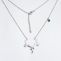 925 Sterling Silver Deer Necklace For Women