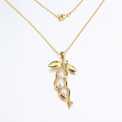 925 Sterling Silver Fresh Water Pearl Jewelry Pea Necklace