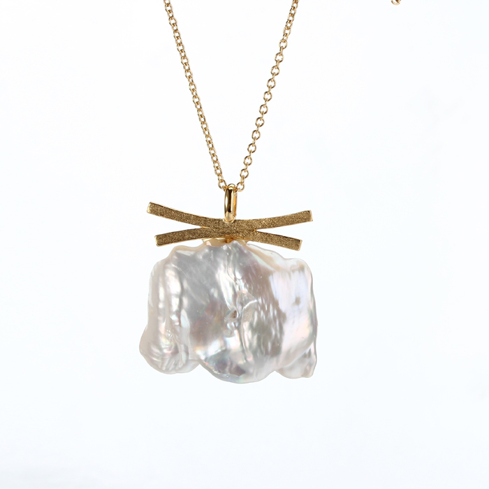 925 Sterling Silver Freshwater Baroque Pearl Necklace Women