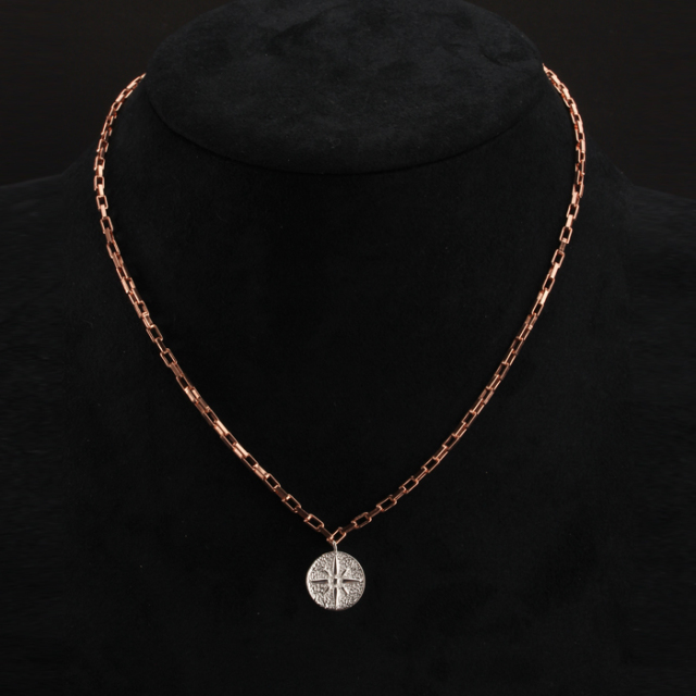 925 Sterling Silver Long Link Chain Charm Necklace