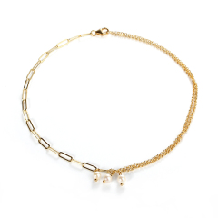 925 Sterling Silver Women Pearl Necklace Jewelry