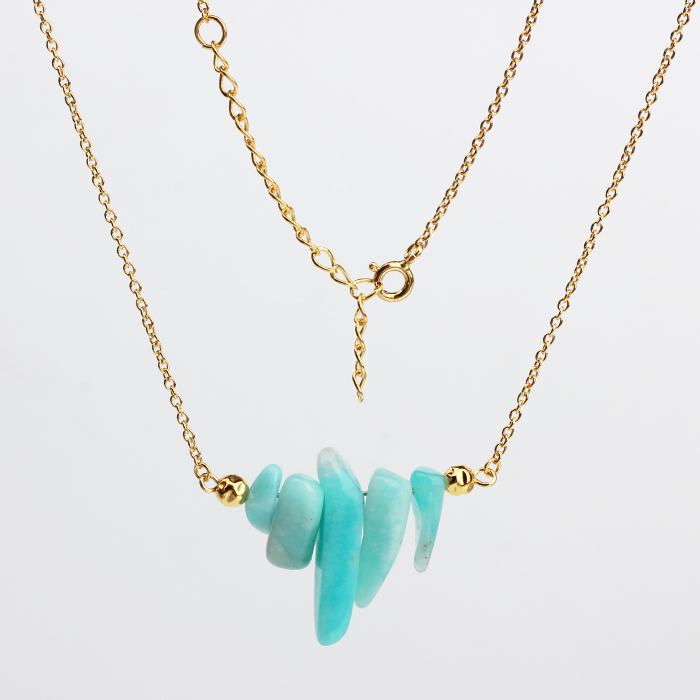 925 Sterling Silver Simple Tianhe Stone Necklace